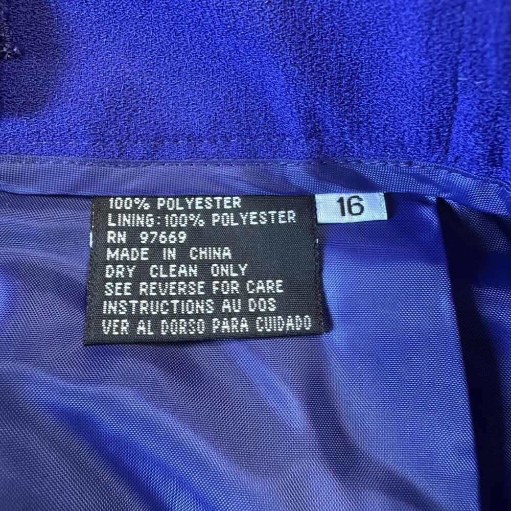 VTG Loryn Hunter Womens 3 Piece Pants and Skirt Suit Set Size 16 Purple NWT - Picture 3 of 16